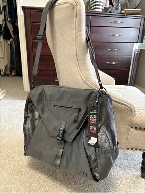 Grey Messenger Gym Bag